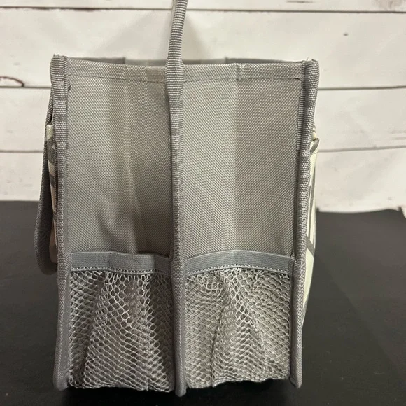 NWOT Thirty One Deluxe Double Duty Caddy - Gray Patchwork. - Picture 3 of 6
